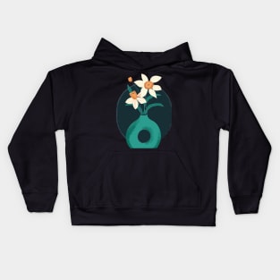 yellow sunflower in the vase Kids Hoodie